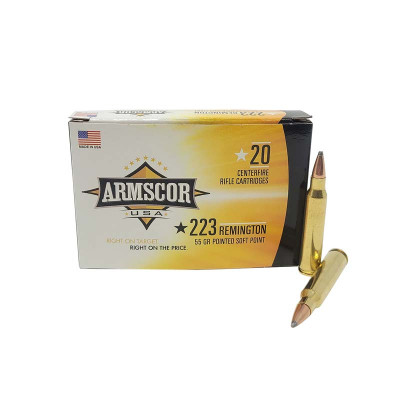 Armscor .223 REM 55gr Pointed Soft Point PSP - 20 Rounds