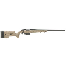 Bergara B14 - HMR Mini Chassis Rifle - 6.5 Creedmoor 22in Threaded Black Cerakote Barrel - Brown Stock