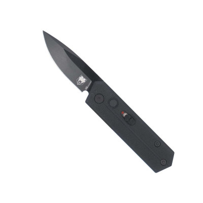 CobraTec Stinger Knife 1.9in Drop Point Automatic Folding Knife - Black