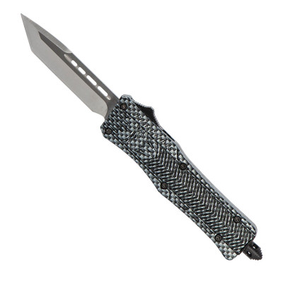 CobraTec Small CTK-1 Tanto Automatic Knife - Carbon Fiber