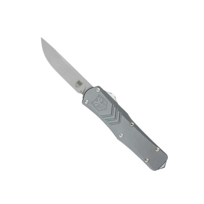 CobraTec Small FS-X Gen II 2 3/4in Drop Point Automatic OTF Knife - Grey