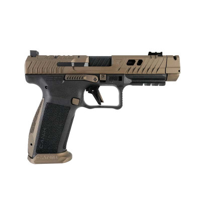 Canik TTI Combat Full Size 9mm 18+1 4.6in Ported Barrel - Optic Ready - Burnt Bronze/Black