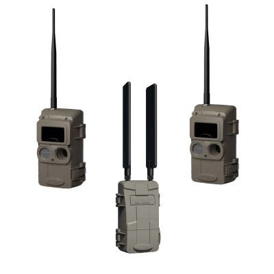 Cuddeback CuddeLink L-Series HOME & (2) L-Series Black Flash Cameras - Dual Carrier