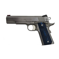 Colt 1911 Government Competition Series .38 Super 5in 9+1 Blue Checkered G10 Grip - Stainless