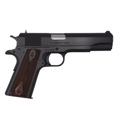 Colt 1911 Government Series .45 ACP 5" 7+1 Diamond Checkered Rosewood Grip Blued