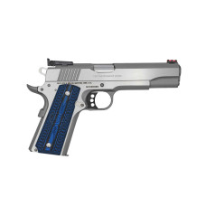 Colt 1911 Gold Cup Lite .38 Super 5" 8+1 Blue Scalloped G10 Grip - Stainless