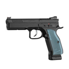 CZ Shadow 2 Optics Ready 9mm 4.8in 19+1 Black Nitride Blue Aluminum Grip