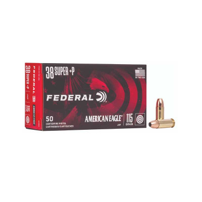 Federal American Eagle .38 Super +P 115gr JHP - 50 Rounds