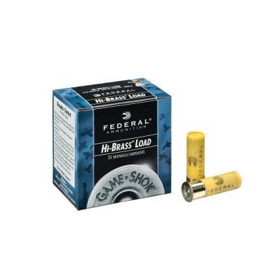 Federal H2046 Game Shok High Brass Lead 20 ga 2.75" 1 oz 6 Shot 25Bx/10Cs