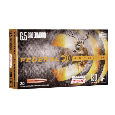 Federal Premium 6.5 Creedmoor 130gr Barnes Triple Shock X (TSX) Ammunition - 20 Rounds