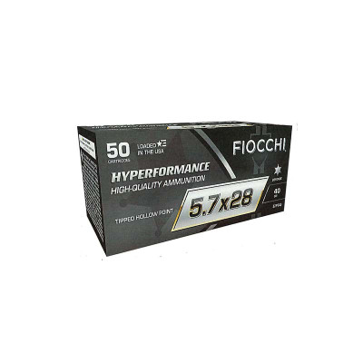 Fiocchi Hyperformance 5.7x28mm 40gr Tipped Hollow Point - 50 Rounds