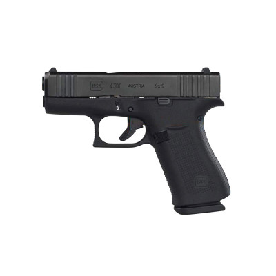 Glock G43X Sub-Compact 9mm 3.4in 10Rd Pistol - Black