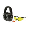 Walkers Game Ear EXT Range Shooting Muff Combo Kit - Earmuffs, Foam Ear Plugs, Sport Glasses