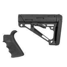 Hogue Overmolded Combo Collapsible Buttstock and Rubber Grip Mil-Spec - AR-15/M16