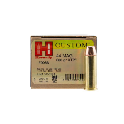 Hornady Custom 44 Mag 300gr XTP Hollow Point Ammuntion - 20 Rounds