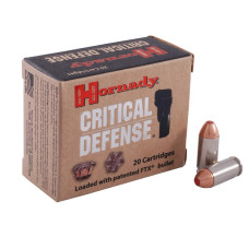 Hornady Critical Defense .40 S&W 165 GR FTX - 20 Rounds 