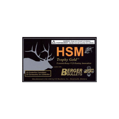 HSM Trophy Gold 7mm REM MAG 180Gr Match Hunting Very Low Drag - 20 Rounds