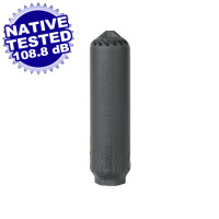 Huxwrx FLOW 556-TI Suppressor with 1/2-28 Flash Hider - Black