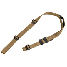 Magpul MS1 Sling 1.25" W x 48"- 60" L Adjustable Two-Point Nylon Webbing for Rifle - Coyote