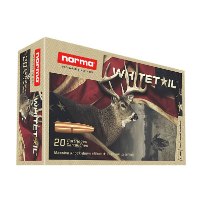 Norma Whitetail .270 WIN 130gr Pointed Soft Point PSP Ammunition - 20 rounds