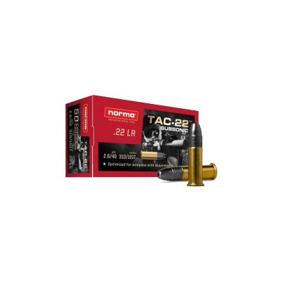 Norma Tac-22 Subsonic .22LR 40gr Lead Round Nose - 50 Rounds