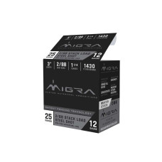 Migra Ammo Combinational 12ga 3in 1.25oz #2-BB Steel Shot - 25 Rounds