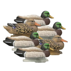 Higdon Filler Pack Standard Size Mallard Decoys - 6-pack, 4 Resting Drakes - 2 Resting Hens