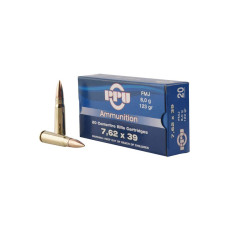 PPU 7.62x39 123gr FMJ Ammo - 20 Rounds