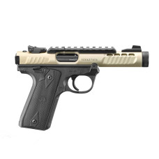 Ruger Mark IV 22/45 Lite 22LR 4.4in Threaded Barrel 10+1 with Compensator - Champagne