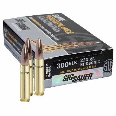 Sig Sauer Elite Performance 300 AAC Blackout Subsonic OTM 220gr - 20 Rounds