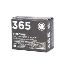 Sig Sauer 365 V-Crown 9mm 115gr JHP - 20 Rounds