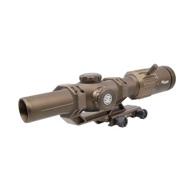 Sig Sauer Electro-Optics Tango-MSR LPVO Coyote 1-8-x24 Illum. Red MSR BDC8 Reticle with Throw Lever and Mount - Coyote Tan