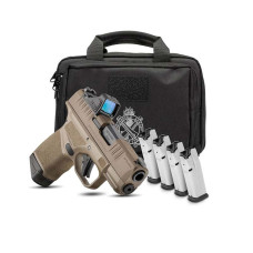 Springfield Armory HellCat 9mm Micro-Compact Pistol - OSP - Viridian RFX-11 Green Dot, 5 Mags and Bag - FDE