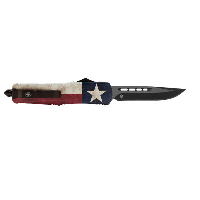 Templar Knife Slim Captain Black Drop Point - Automatic OTF Knife