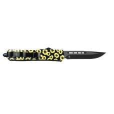 Templar Knife Slim Sunflower Black Drop Point - Automatic OTF Knife