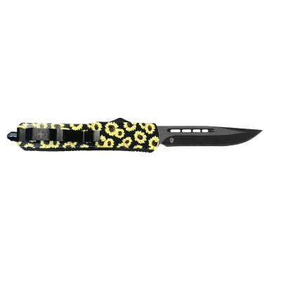 Templar Knife Slim Sunflower Black Drop Point - Automatic OTF Knife