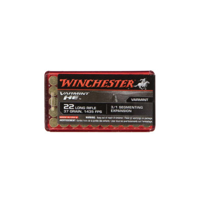 Winchester Varmint HE .22LR 37gr 3/1 Segmenting Expansion - 50 Rounds