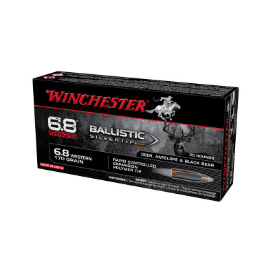 Winchester Ballistic Silvertip 6.8 Western 170gr Rapid Controlled Expansion Tip - 20 Rounds