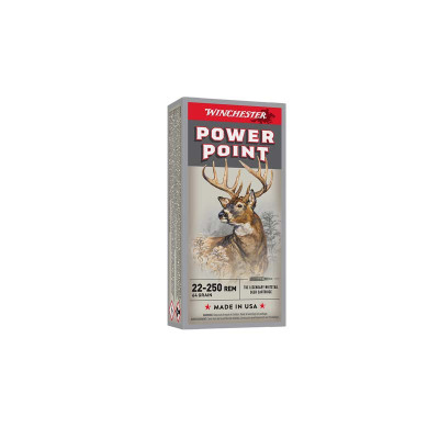 Winchester X .22-250 REM 64grPower Point - 20 Rounds