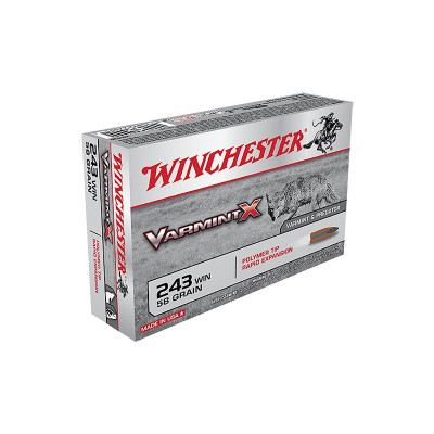 Winchester Varmint-X .243 58gr. Polymer Tip Rapid Expansion Rifle Ammunition - 20 Rounds