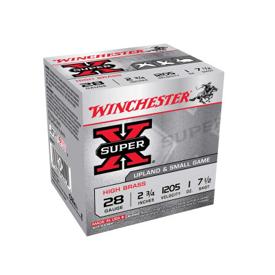 Winchester Super-X High Brass 28ga 2.75" 1oz #7.5 Ammunition - 25 Rounds