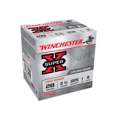 Winchester Super-X High Brass 28ga 2.75" 1oz #8 Ammunition - 25 Rounds