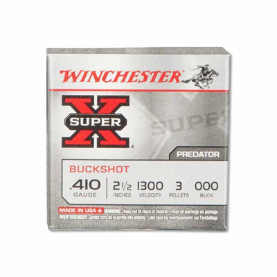 Winchester SuperX 410 ga. 000 Buck 2.5in 3 Pellet Shotshells - 5 Rounds