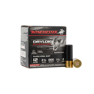 Winchester Drylock Super Steel Magnum 12Ga 2.75in 1 1/4oz #2 Shot - 25 Rounds