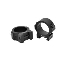 Warne Vapor Horizontal Ring Set 30mm Black - Medium