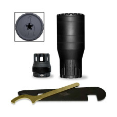 YHM Fat Cat 556 with QD Adapter and 1/2 x 28 Muzzle Brake Suppressor - CAT End Cap